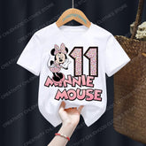 Summer Minnie Mouse Children T-shirt Kawaii Number 1-12 Disney T Shirts-TB00936-Veeddydropshipping